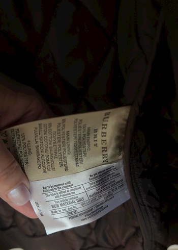 Kahverengi Burberry Orj Erkek Biker Ceket - Görsel 5