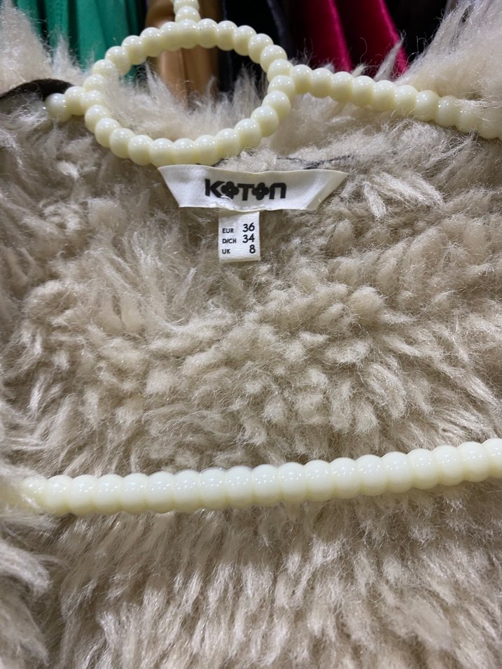 Kahverengi Süet Kadın Kürklü Kışlık kaban - Görsel 2