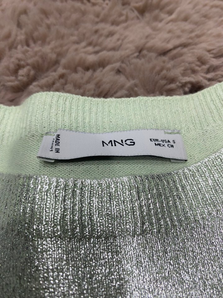 Gri Metalik Kısa Kollu Kadın Tişört - Görsel 2