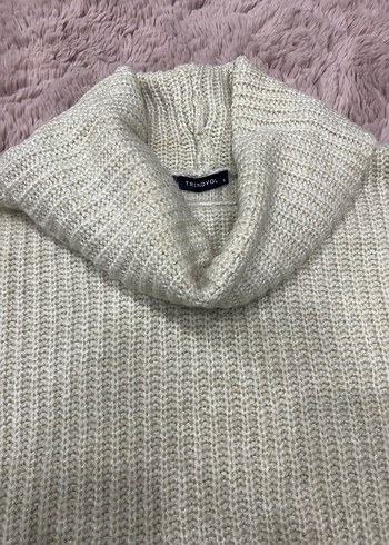 Gri Boğazlı Örgü Kolsuz Kadın Süveter - Görsel 2
