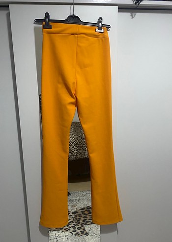 Turuncu slim Fit Kadın Kumaş Pantolon - Görsel 2