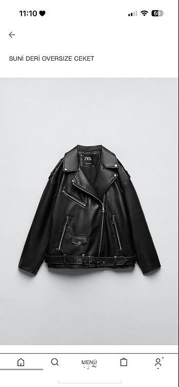 Zara Oversize deri ceket