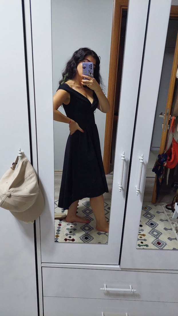 siyah elbise - Görsel 3