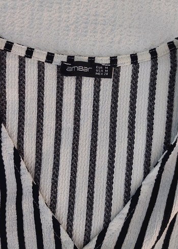 m Beden v yaka crop bluz