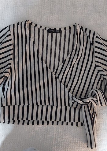 Diğer v yaka crop bluz