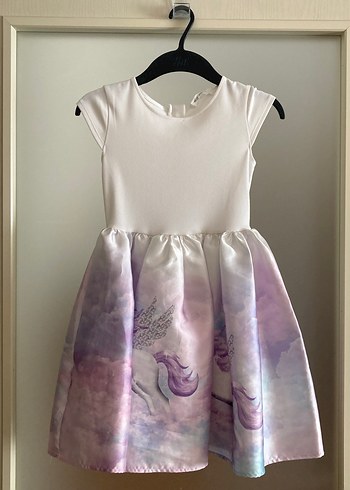 H&M- Kız Çocuk Kabarık Unicornlu Kloş Elbise