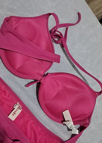 Koyu Pembe İpli Kadın Bikini Takımı - Görsel 2