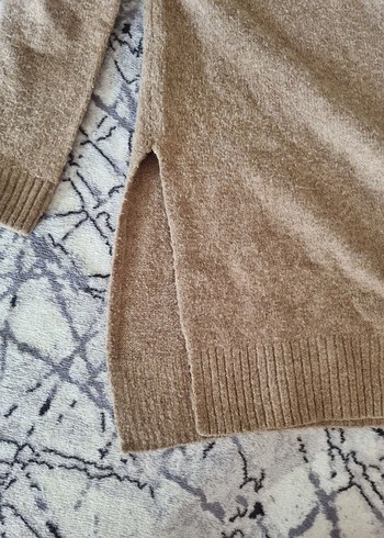 H&M Kadın Kahverengi Örgü Salaş Kazak
