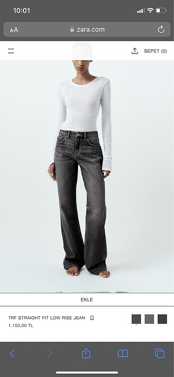 Zara straight fit low rise jean