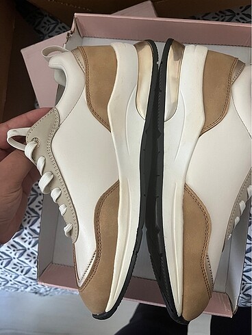 39 Beden kahverengi Renk Nine West Taba detaylı Sneaker