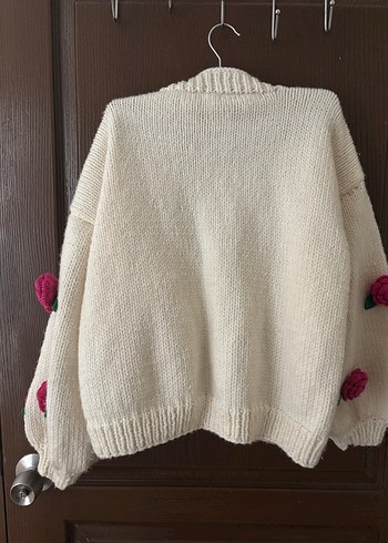 Nakışlı Bohem Örgü Kadın Hırka - Görsel 5