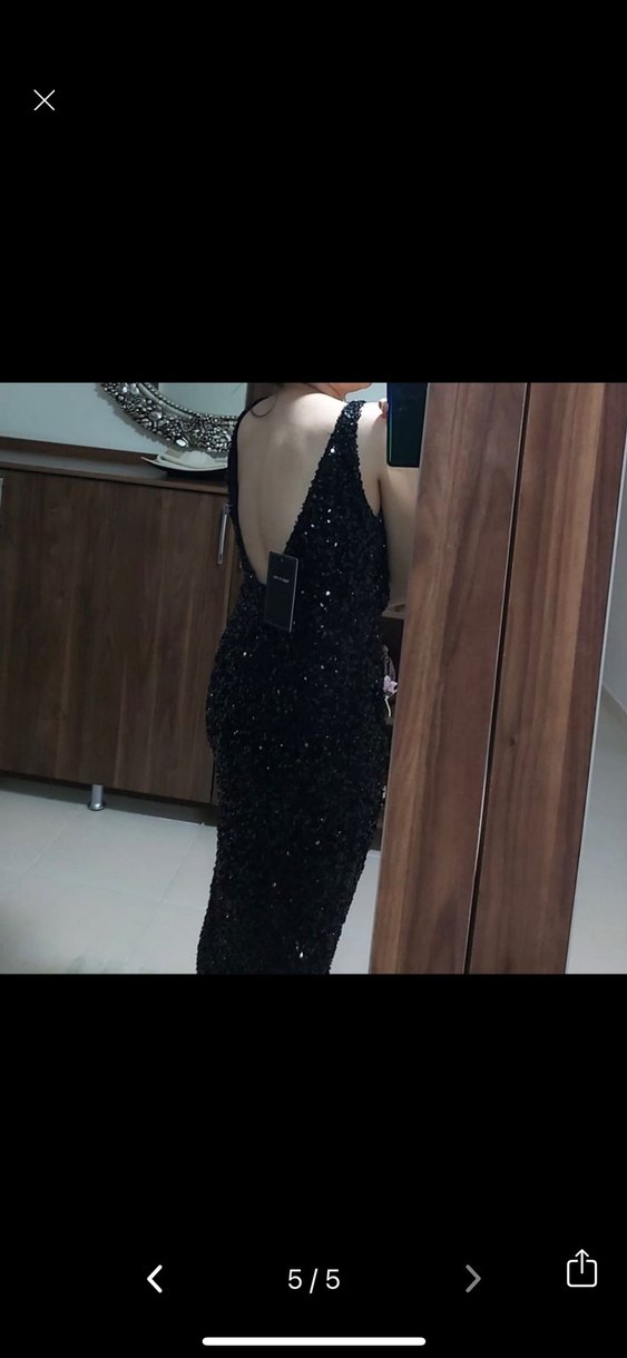 Happy to Wear siyah payet elbise - Görsel 4