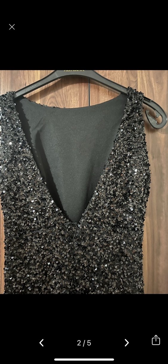 Happy to Wear siyah payet elbise - Görsel 5