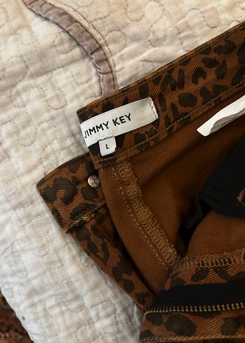 Jimmy Key Leopar Desenli Yüksek Bel Slim Fit - Görsel 4