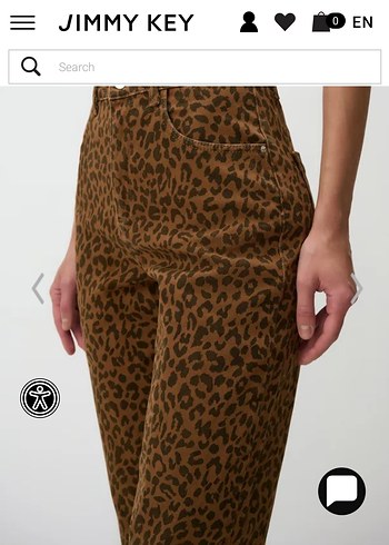 Jimmy Key Leopar Desenli Yüksek Bel Slim Fit - Görsel 2