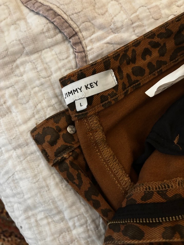 Jimmy Key Leopar Desenli Yüksek Bel Slim Fit - Görsel 4