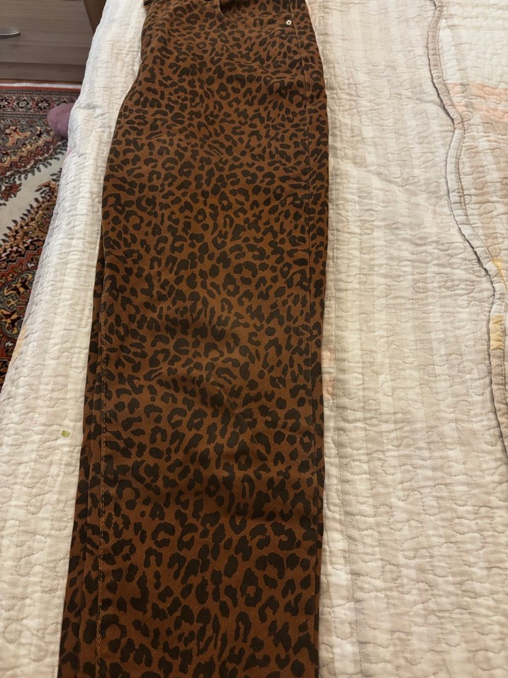 Jimmy Key Leopar Desenli Yüksek Bel Slim Fit - Görsel 5