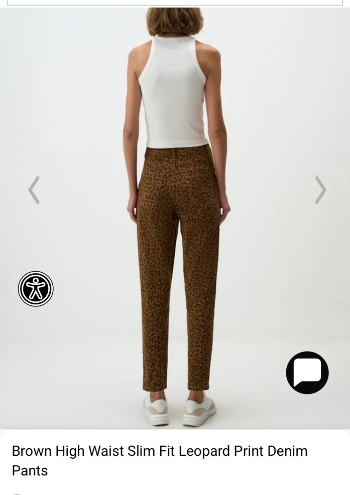 Jimmy Key Leopar Desenli Yüksek Bel Slim Fit - Görsel 3