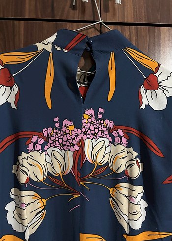 Çiçek Desenli Bohem Mini Elbise - Görsel 3