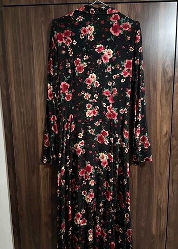 MAVİ Çiçek Desenli Siyah Elbise - Görsel 5