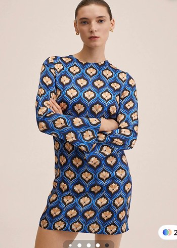 mango bohem tarz mini elbise - Görsel 5