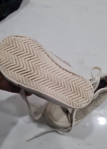 Kız Çocuk Gri Kürklü Sneakers - Görsel 3