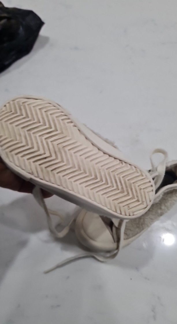 Kız Çocuk Gri Kürklü Sneakers - Görsel 3