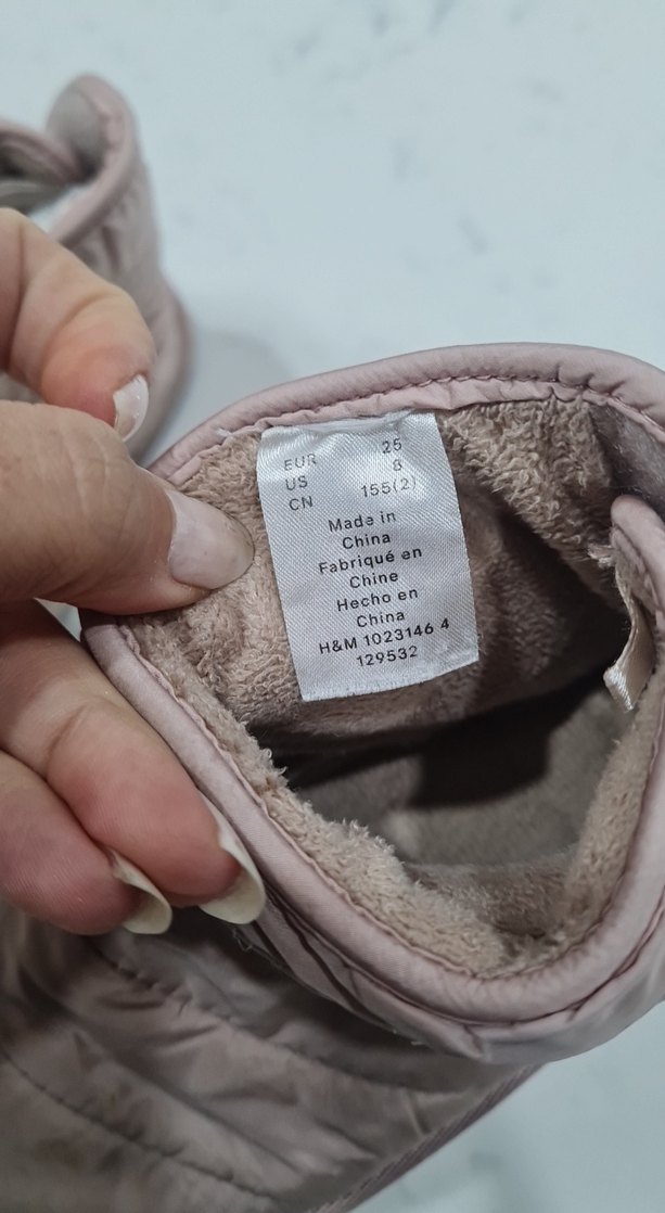 Kızlar için Bej Sıcak Terlikler - Görsel 2