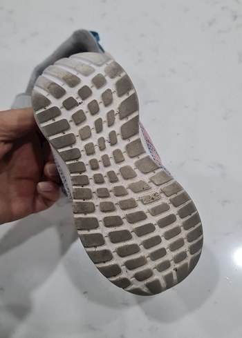 Kız Çocuk Gri Cırt Cırtlı Spor Ayakkabı - Görsel 3