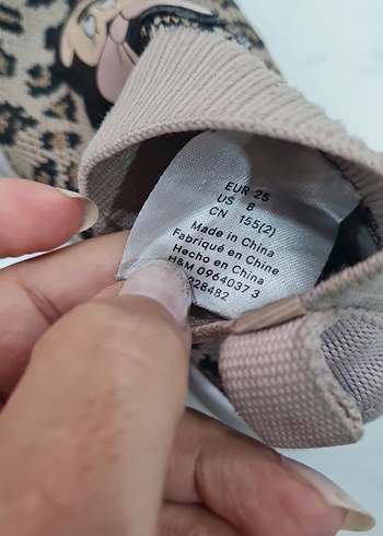 Kız Çocuk Örme Leopar Desenli Sneaker - Görsel 2