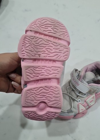 Kız Çocuk Pembe Yılan Desenli Spor Ayakkabı - Görsel 2