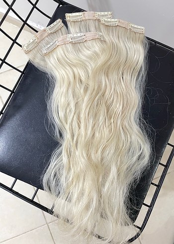 3lü Set 50 cm Platin Gerçek Saç ÇıtÇıt