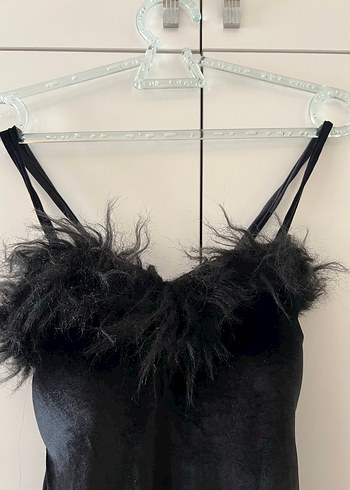 Kadife püsküllü elbise - Görsel 2