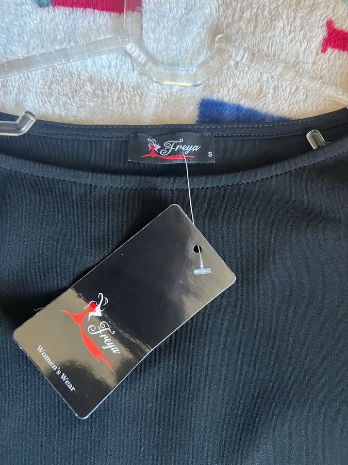 Uzun Kollu Siyah Mini Elbise - Görsel 4