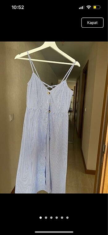 h&m çizgili elbise