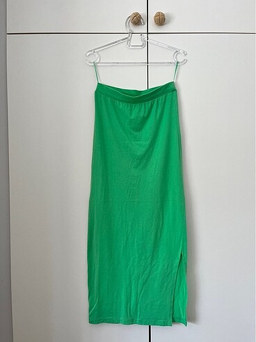vero moda small fıstık yeşili uzun etek