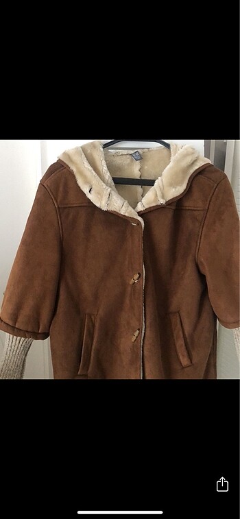 11-12 Yaş Beden kahverengi Renk zara kids palto kaban
