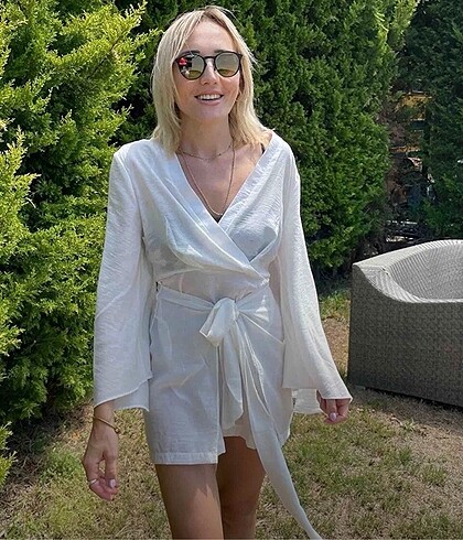 Trendyol & Milla Trendyolmilla beyaz plaj elbisesi