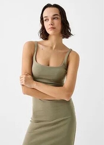 Bershka Haki Elbise