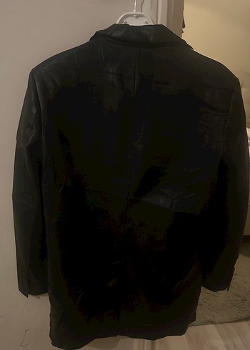 Zara Siyah Deri Kadın Ceket - Görsel 4