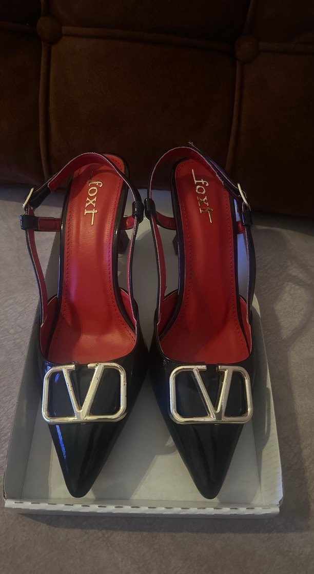 Kırmızı Tokalı Stiletto Topuklu Kadın Ayakkabı - Görsel 2