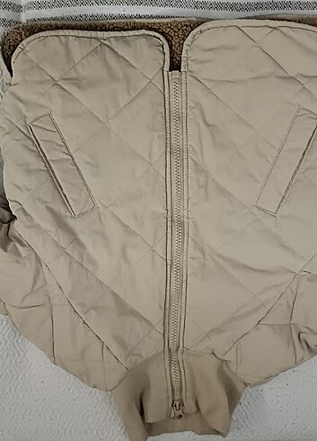 ZARA BEJ RENGİ İÇİ SUNİ KÜRKLÜ KIZ ÇOCUK MONT