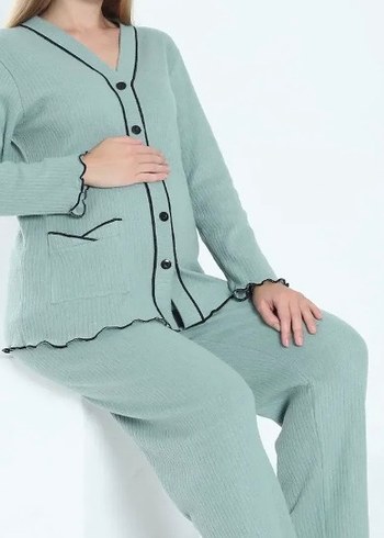 xxl Beden gri Renk Hamile pijama takımı