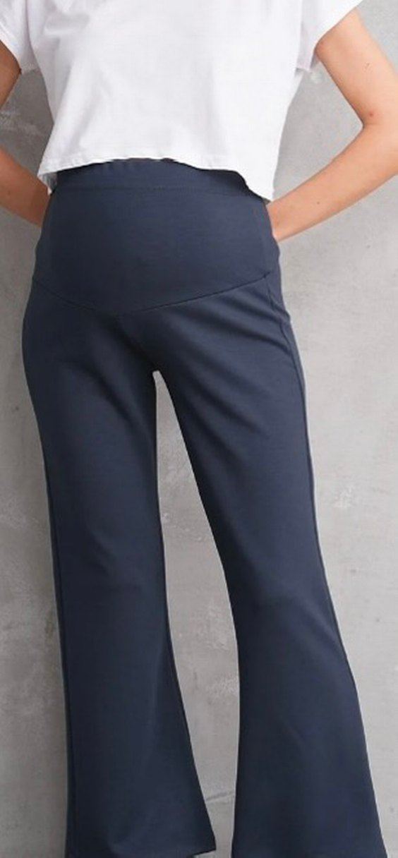 Gri Hamile Kot Pantolon - Görsel 4