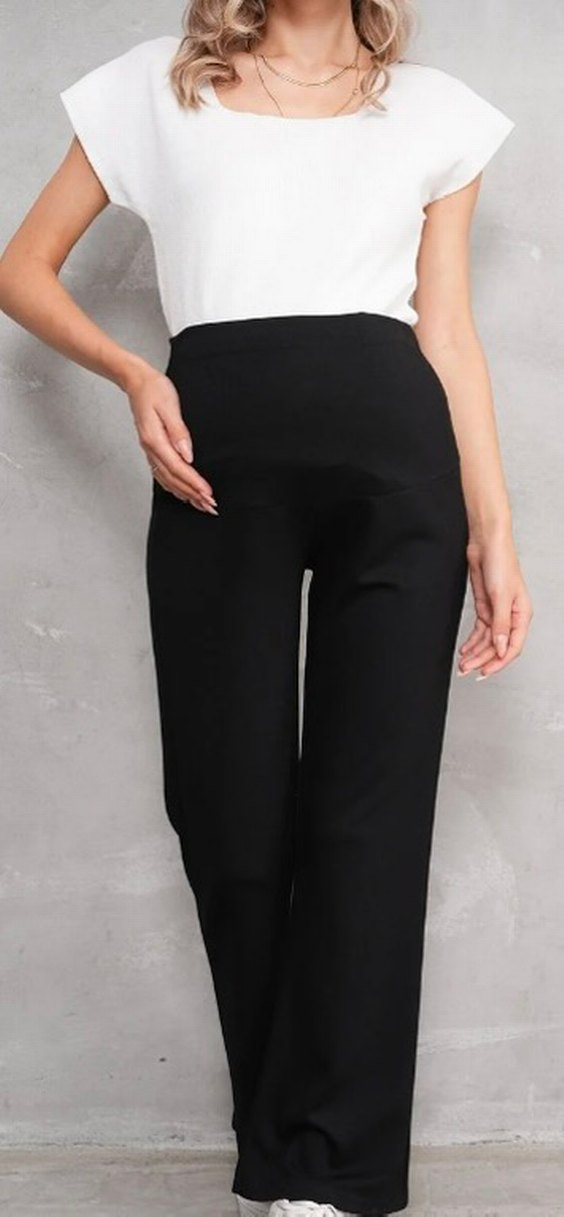 Siyah Rahat Kesim Hamile Pantolonu - Görsel 2