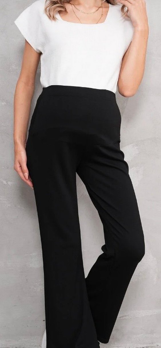 Siyah Rahat Kesim Hamile Pantolonu - Görsel 4