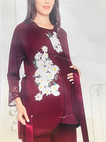l Beden bordo Renk Hamile lohusa takım