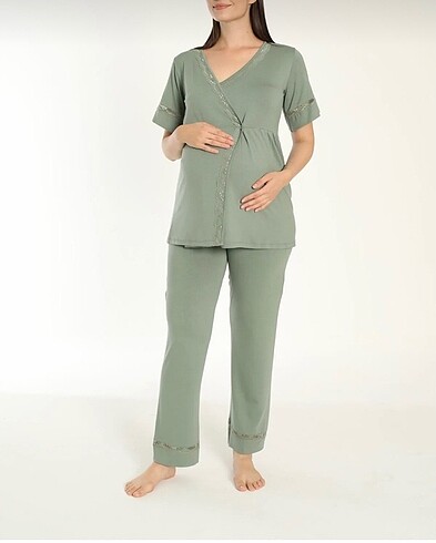 xxl Beden yeşil Renk Hamile Lohusa pijama takımı?
