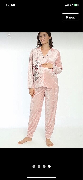 xl Beden ten rengi Renk Hamile lohusa pijama takımı