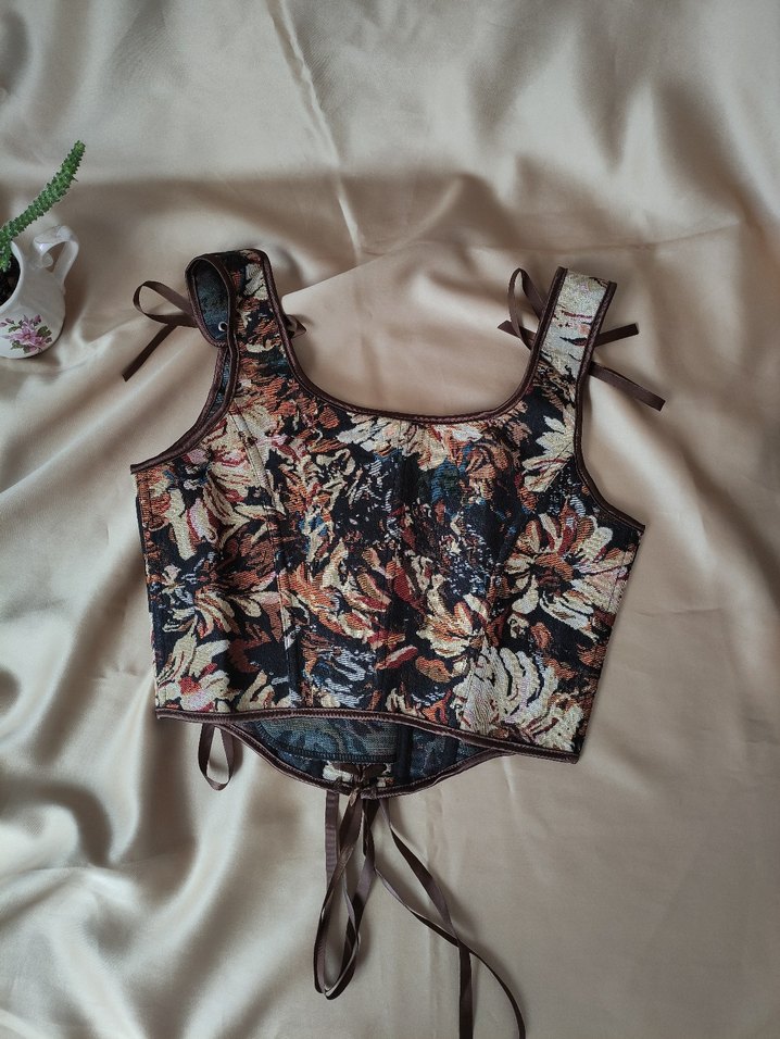 Bohem Tarz Mini Bağcıklı Büstiyer - Görsel 2